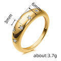 European American Trendy Five Point Star Ring For Women Minimalist Fashion Finger Jewelry view 4