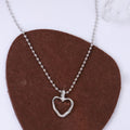 Korean Colorful Bead Smiley Heart Double Layer Pendant Necklace, Niche Beaded Choker Jewelry view 4