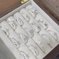 Silver Metal Hollow Wave Geometric Open Ring For Women view 4