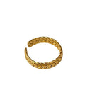Silver Metal Hollow Wave Geometric Open Ring For Women view 5