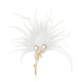 Copper Zircon Feather Bouquet Brooch Pin For Women's Apparel Decoration view 5
