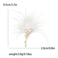 Copper Zircon Feather Bouquet Brooch Pin For Women's Apparel Decoration view 4