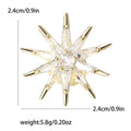 Copper Zircon Eight Point Star Brooch Pin For Dress And Cardigan view 4