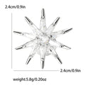 Copper Zircon Eight Point Star Brooch Pin For Dress And Cardigan view 6