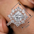 Light Luxury Small Square Ring For Women, Minimalist Four Sided Geometric Fashion Finger Ring view 4