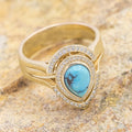 Bohemian Water Drop Vintage Ring, Fashion Geometric Artistic Statement Finger Ring For Women view 2
