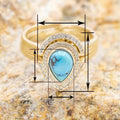 Bohemian Water Drop Vintage Ring, Fashion Geometric Artistic Statement Finger Ring For Women view 4