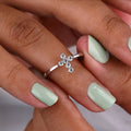 Trendy Micro Pave Zircon Ring For Women, Niche Sweet Fashion Finger Jewelry In European Style view 2