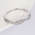 Mobius Twist Ring For Women Minimal Luxury Cross Braided Wedding Band Daily Fairy Jewelry view 3