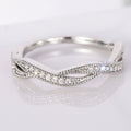 Mobius Twist Ring For Women Minimal Luxury Cross Braided Wedding Band Daily Fairy Jewelry view 5