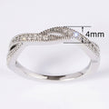 Mobius Twist Ring For Women Minimal Luxury Cross Braided Wedding Band Daily Fairy Jewelry view 4