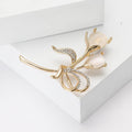 Alloy Cat Eye Stone Bouquet Brooch Pin For Elegant Women's Apparel view 3