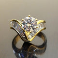 European Geometric Trapezoid Square Ring, Irregular Fashion Personality Index Finger Jewelry view 1