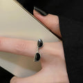Y2K Sweet Cool Alloy Enamel Sunglasses Open Ring Korean Geometric Fashion Finger Jewelry view 4
