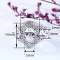 Sparkling Simulated Diamond Ring Set For Women, 3 Piece Luxury Fashion Wedding Bridal Rings view 4