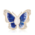 Alloy Enamel Rhinestone Butterfly Brooch Pin For Suits And Dresses view 5