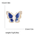 Alloy Enamel Rhinestone Butterfly Brooch Pin For Suits And Dresses view 4