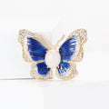 Alloy Enamel Rhinestone Butterfly Brooch Pin For Suits And Dresses view 2