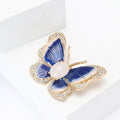 Alloy Enamel Rhinestone Butterfly Brooch Pin For Suits And Dresses view 3