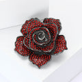Heavy Alloy Rhinestone Rose Brooch For Women's Clothing Decoration view 3