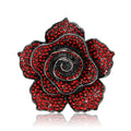 Heavy Alloy Rhinestone Rose Brooch For Women's Clothing Decoration view 5