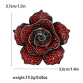 Heavy Alloy Rhinestone Rose Brooch For Women's Clothing Decoration view 6