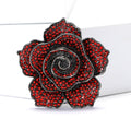 Heavy Alloy Rhinestone Rose Brooch For Women's Clothing Decoration view 2