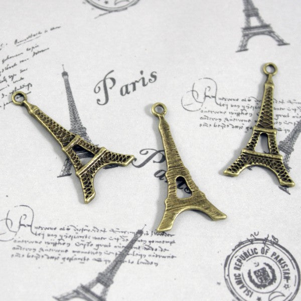 35x18mm Vintage Alloy Tower Charm Pendant