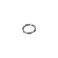 Gold Plated Copper Zircon Bamboo Joint Open Ring For Women New Chinese Geometric Style view 5