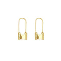 Elegant Alloy Padlock Drop Stud Earrings, Minimalist Metal Lock Shape Fashion Jewelry Earrings view 5