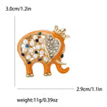 Alloy Enamel Elephant Brooch Pin For Unisex Coat And Blazer Decoration view 6