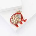 Alloy Enamel Elephant Brooch Pin For Unisex Coat And Blazer Decoration view 3