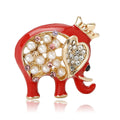 Alloy Enamel Elephant Brooch Pin For Unisex Coat And Blazer Decoration view 5