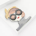 Alloy Acrylic Sunglasses Girl Brooch Pin For Suit Decoration view 3