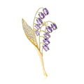 Copper Zircon Lily Of The Valley Brooch Pin For Coats view 5