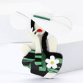 Acrylic White Flower Lady Brooch Pin For Women's Clothing Decoration view 2