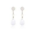 Elegant New Chinese White Shell Teardrop Dangle With Pearl Beads And Silver Alloy Needle Women's Earrings view 5