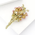 Alloy Enamel Rose Bouquet Brooch Pin For Elegant Women Apparel view 4
