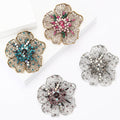 Alloy Rhinestone Flower Brooch Pin For Blazers Shawls And Coats view 1