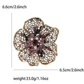 Alloy Rhinestone Flower Brooch Pin For Blazers Shawls And Coats view 4