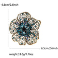 Alloy Rhinestone Flower Brooch Pin For Blazers Shawls And Coats view 6