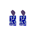Alloy Floral Painted Silver Needle Drop Earrings Vintage Ethnic Creative Flower Ear Jewelry view 5