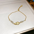 New Chinese Style Copper Zircon Gourd Adjustable Bangle Light Luxury Geometric Bracelet view 4