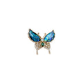 Gold Plated French Colorful Faux Pearl Zircon Butterfly Brooch With Elegant Luxury Style view 5