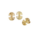European Exaggerated Geometric Hollow Round Ring Earrings Irregular Metal Two Piece Set view 5