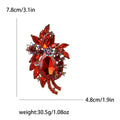 Alloy Rhinestone Bauhinia Flower Brooch Pin For Women's Clothing view 4