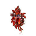 Alloy Rhinestone Bauhinia Flower Brooch Pin For Women's Clothing view 5