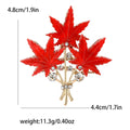 Alloy Acrylic Maple Leaf Brooch Vintage Women Clothing Lapel Pin view 4