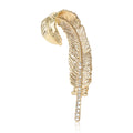 Alloy Rhinestone Feather Brooch Pin For Women's Suits And Coats view 5