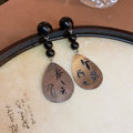 New Chinese Style Faux Pearl Teardrop Tassel Drop Earrings With Silver Pin view 2